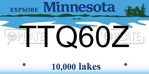 TTQ60Z Minnesota License Plate