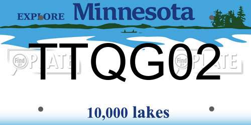 TTQG02 Minnesota License Plate