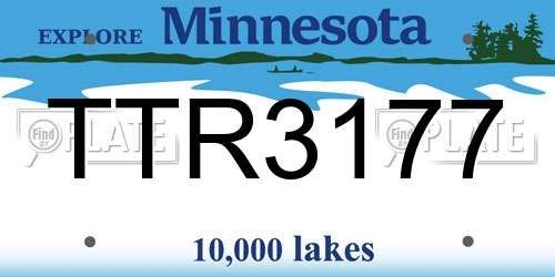 TTR3177 Minnesota License Plate