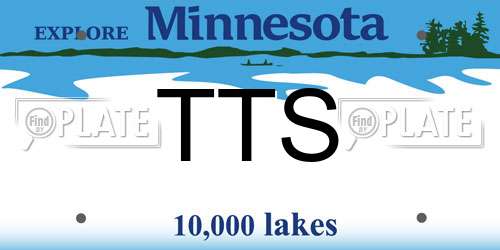 TTS Minnesota License Plate