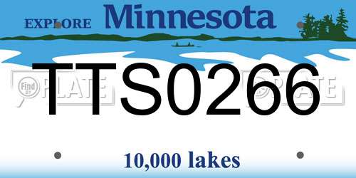 TTS0266 Minnesota License Plate