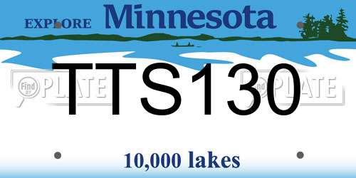 TTS130 Minnesota License Plate