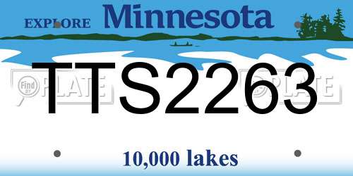 TTS2263 Minnesota License Plate