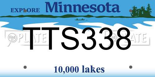 TTS338 Minnesota License Plate
