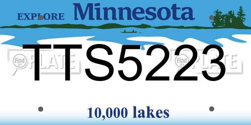 TTS5223 Minnesota License Plate