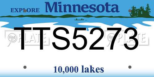 TTS5273 Minnesota License Plate