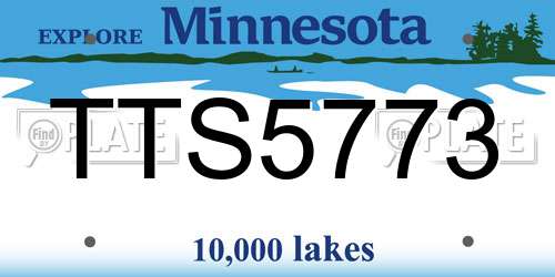 TTS5773 Minnesota License Plate