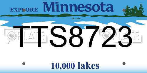 TTS8723 Minnesota License Plate
