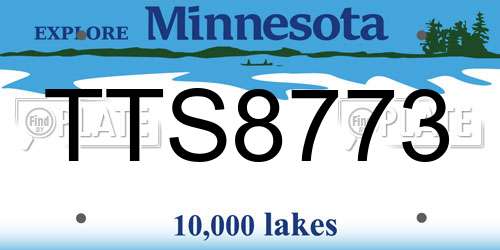 TTS8773 Minnesota License Plate