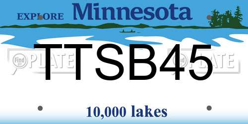 TTSB45 Minnesota License Plate