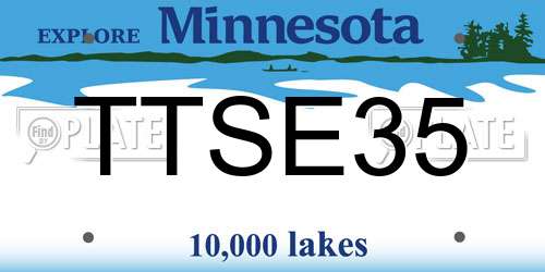TTSE35 Minnesota License Plate