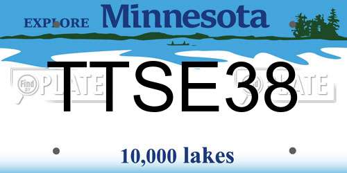 TTSE38 Minnesota License Plate