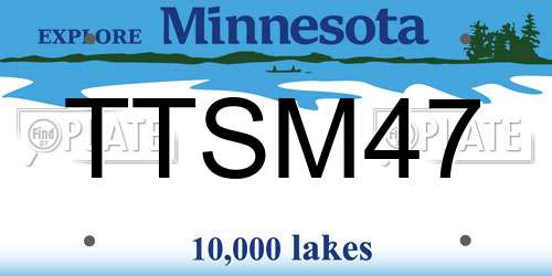TTSM47 Minnesota License Plate