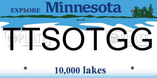 TTSOTGG Minnesota License Plate