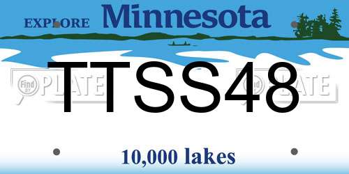 TTSS48 Minnesota License Plate