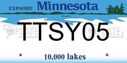 TTSY05 Minnesota License Plate