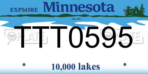 TTT0595 Minnesota License Plate