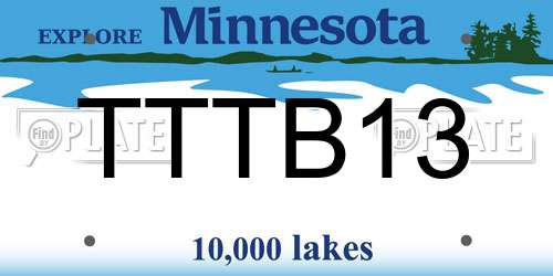TTTB13 Minnesota License Plate