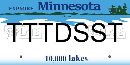 TTTDSST Minnesota License Plate