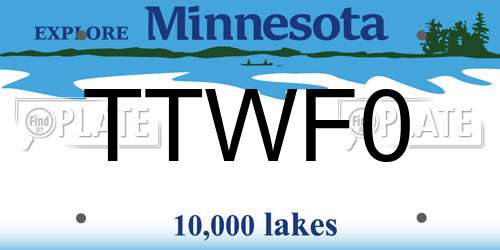 TTWF0 Minnesota License Plate