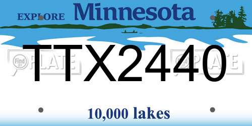 TTX2440 Minnesota License Plate