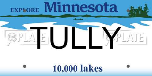 TULLY Minnesota License Plate