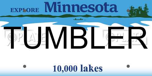TUMBLER Minnesota License Plate
