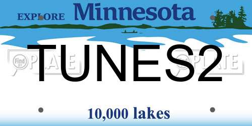 TUNES2 Minnesota License Plate