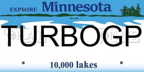 TURBOGP Minnesota License Plate