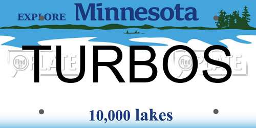 TURBOS Minnesota License Plate