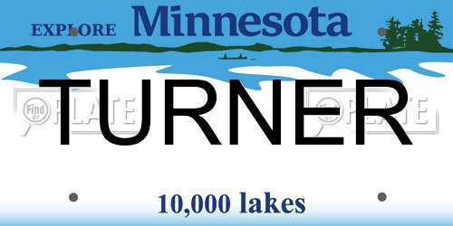 TURNER Minnesota License Plate