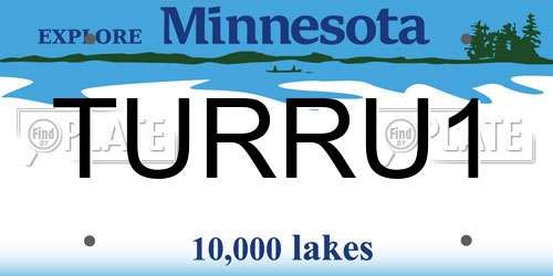 TURRU1 Minnesota License Plate