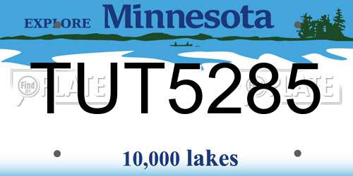TUT5285 Minnesota License Plate