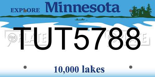 TUT5788 Minnesota License Plate