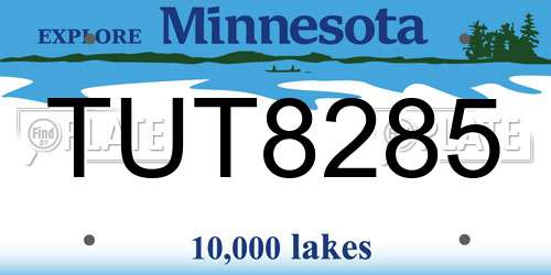 TUT8285 Minnesota License Plate