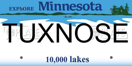 TUXNOSE Minnesota License Plate