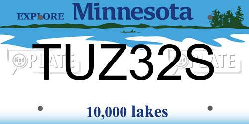 TUZ32S Minnesota License Plate