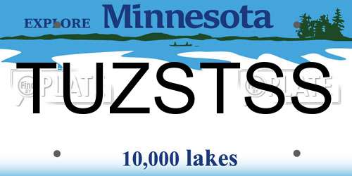 TUZSTSS Minnesota License Plate