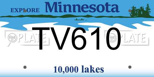 TV610 Minnesota License Plate