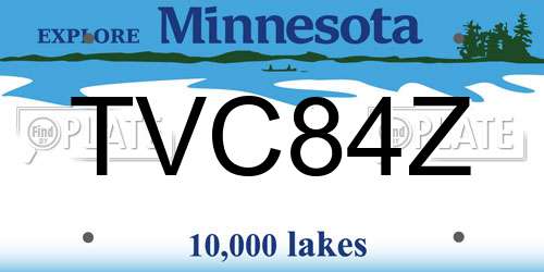 TVC84Z Minnesota License Plate