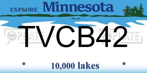 TVCB42 Minnesota License Plate