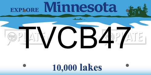 TVCB47 Minnesota License Plate