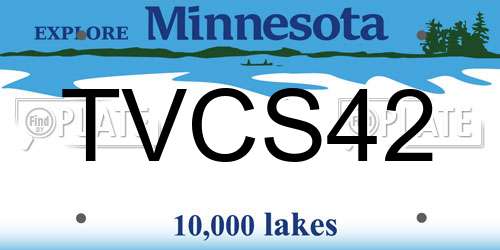 TVCS42 Minnesota License Plate