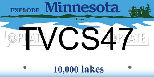 TVCS47 Minnesota License Plate