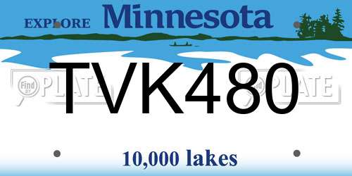 TVK480 Minnesota License Plate