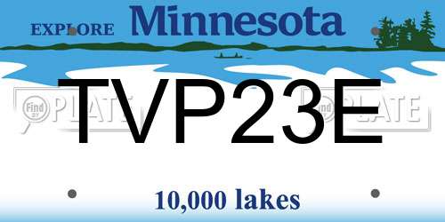 TVP23E Minnesota License Plate