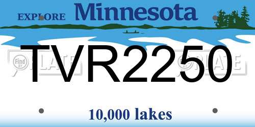 TVR2250 Minnesota License Plate