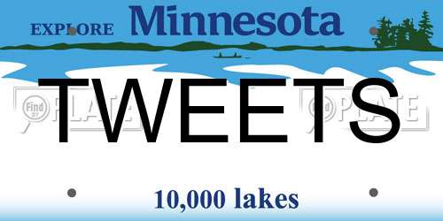 TWEETS Minnesota License Plate