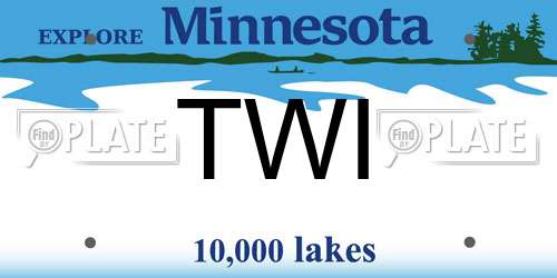 TWI Minnesota License Plate
