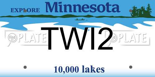 TWI2 Minnesota License Plate
